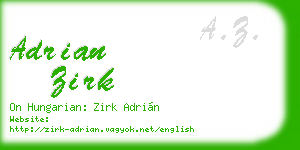 adrian zirk business card